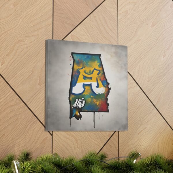Alabama Canvas Gallery Wraps &#8211; Alabama Office Bedroom Home Living Room Wall Decor Canvas Art &#8211; Housewarming Gifts &#8211; AL New Home Gifts