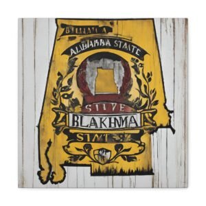 Alabama Canvas Gallery Wraps &#8211; Alabara Home Office Bedroom Living Room Wall Decor Canvas Art &#8211; Housewarming Gifts &#8211; AL New Home Gifts