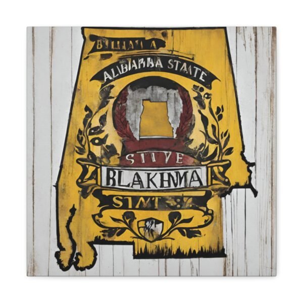 Alabama Canvas Gallery Wraps &#8211; Alabara Home Office Bedroom Living Room Wall Decor Canvas Art &#8211; Housewarming Gifts &#8211; AL New Home Gifts