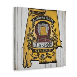 Alabama Canvas Gallery Wraps &#8211; Alabara Home Office Bedroom Living Room Wall Decor Canvas Art &#8211; Housewarming Gifts &#8211; AL New Home Gifts