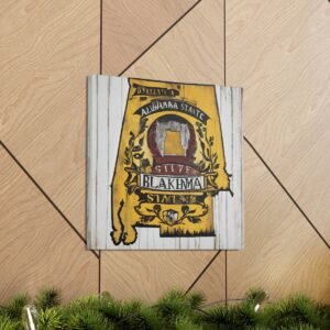 Alabama Canvas Gallery Wraps &#8211; Alabara Home Office Bedroom Living Room Wall Decor Canvas Art &#8211; Housewarming Gifts &#8211; AL New Home Gifts