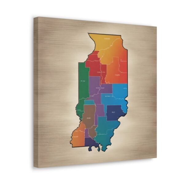Illinois Canvas Gallery Wraps &#8211; Illinois Bedroom Office Wall Decor Living Room Home Canvas Art &#8211; Housewarming Gifts &#8211; IL New Home Gifts