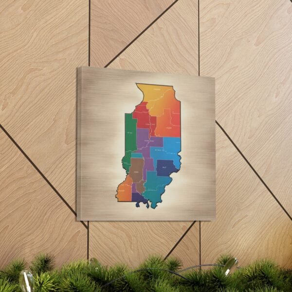 Illinois Canvas Gallery Wraps &#8211; Illinois Bedroom Office Wall Decor Living Room Home Canvas Art &#8211; Housewarming Gifts &#8211; IL New Home Gifts