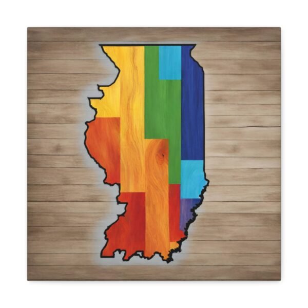 Illinois Canvas Gallery Wraps &#8211; Illinois Bedroom Office Living Room Home Wall Decor Canvas Art &#8211; Housewarming Gifts &#8211; IL New Home Gifts