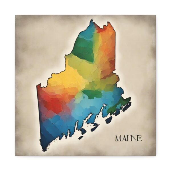 Maine Canvas Gallery Wraps &#8211; Maine Bedroom Office Living Room Home Wall Decor Canvas Art &#8211; Housewarming Gifts &#8211; ME New Home Gifts