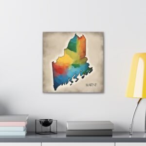 Maine Canvas Gallery Wraps &#8211; Maine Bedroom Office Living Room Home Wall Decor Canvas Art &#8211; Housewarming Gifts &#8211; ME New Home Gifts