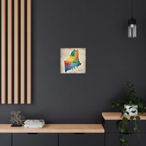Maine Canvas Gallery Wraps &#8211; Maine Bedroom Office Living Room Home Wall Decor Canvas Art &#8211; Housewarming Gifts &#8211; ME New Home Gifts