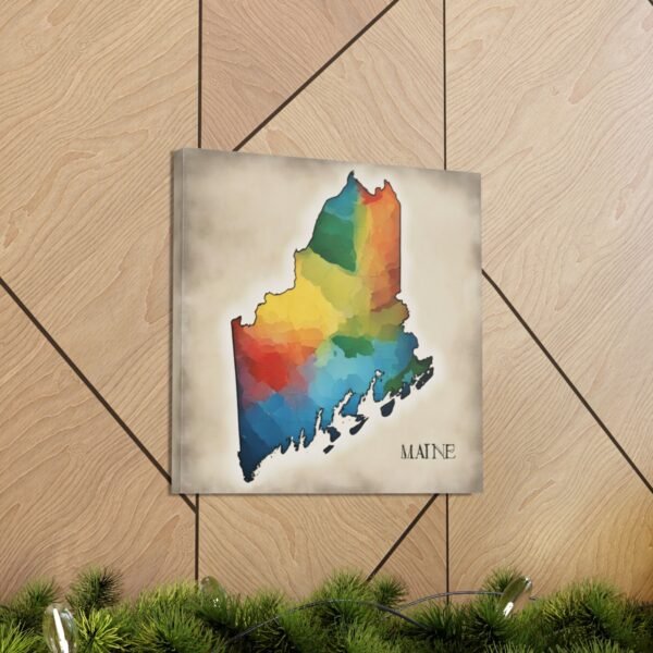 Maine Canvas Gallery Wraps &#8211; Maine Bedroom Office Living Room Home Wall Decor Canvas Art &#8211; Housewarming Gifts &#8211; ME New Home Gifts