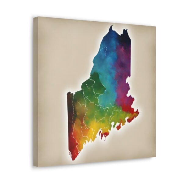 Maine Canvas Gallery Wraps &#8211; Maine Bedroom Living Room Home Office Wall Decor Canvas Art &#8211; Housewarming Gifts &#8211; ME New Home Gifts