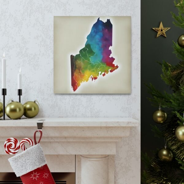 Maine Canvas Gallery Wraps &#8211; Maine Bedroom Living Room Home Office Wall Decor Canvas Art &#8211; Housewarming Gifts &#8211; ME New Home Gifts