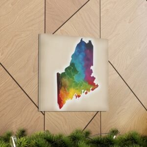 Maine Canvas Gallery Wraps &#8211; Maine Bedroom Living Room Home Office Wall Decor Canvas Art &#8211; Housewarming Gifts &#8211; ME New Home Gifts