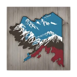 Alaska Canvas Gallery Wraps &#8211; Alaska Living Room Bedroom Office Home Wall Decor Canvas Art &#8211; Housewarming Gifts &#8211; AK New Home Gifts