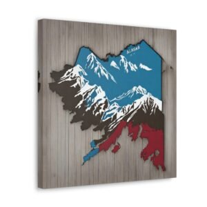 Alaska Canvas Gallery Wraps &#8211; Alaska Living Room Bedroom Office Home Wall Decor Canvas Art &#8211; Housewarming Gifts &#8211; AK New Home Gifts