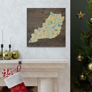 Kentucky Canvas Gallery Wraps &#8211; Kentucky Bedroom Home Office Living Room Wall Decor Canvas Art &#8211; Housewarming Gifts &#8211; KY New Home Gifts