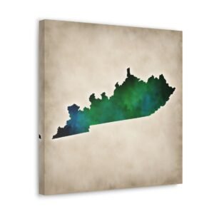 Kentucky Canvas Gallery Wraps &#8211; Kentucky Living Room Home Office Bedroom Wall Decor Canvas Art &#8211; Housewarming Gifts &#8211; KY New Home Gifts
