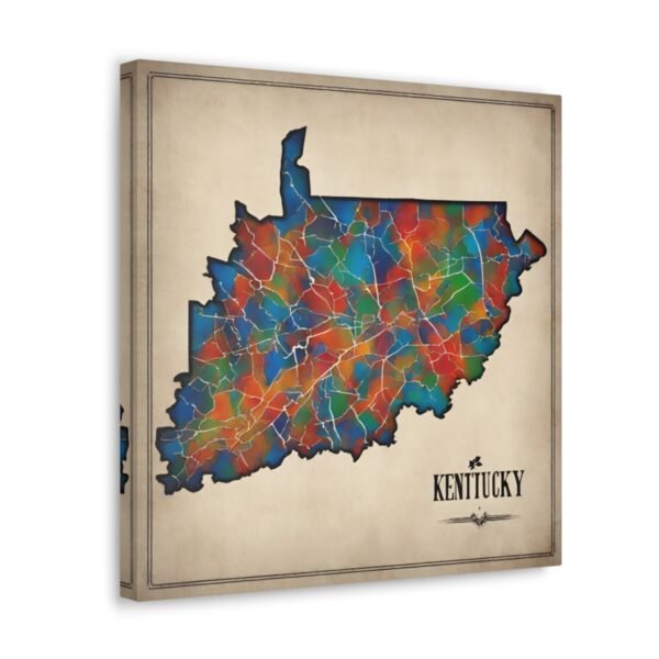 Kentucky Canvas Gallery Wraps &#8211; Kentucky Home Office Bedroom Living Room Wall Decor Canvas Art &#8211; Housewarming Gifts &#8211; KY New Home Gifts