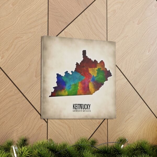 Kentucky Canvas Gallery Wraps &#8211; Kentucky Home Bedroom Living Room Office Wall Decor Canvas Art &#8211; Housewarming Gifts &#8211; KY New Home Gifts