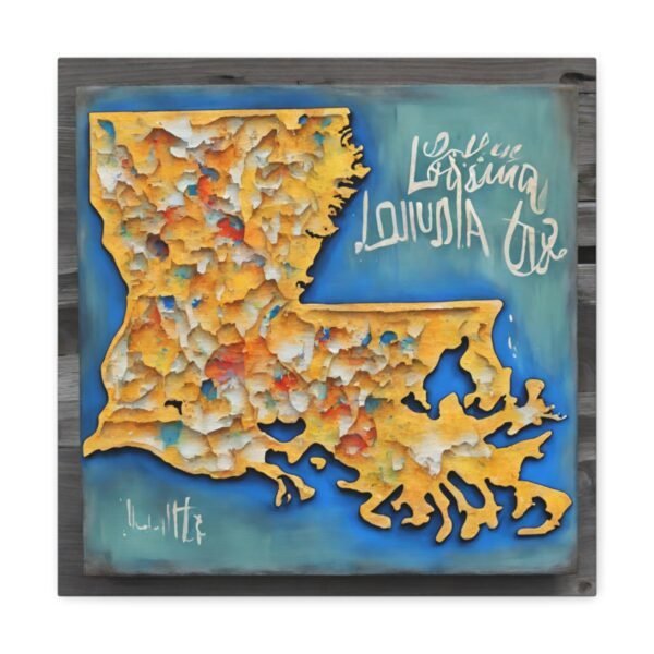 Louisiana Canvas Gallery Wraps &#8211; Louisiana Home Bedroom Office Living Room Wall Decor Canvas Art &#8211; Housewarming Gifts &#8211; LA New Home Gifts