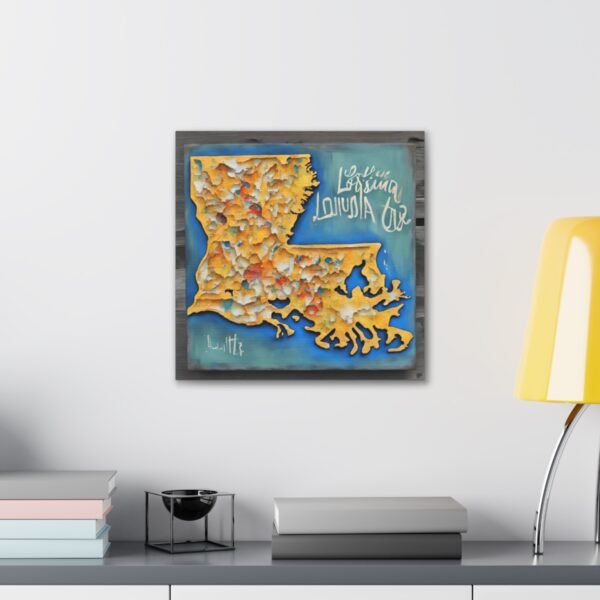 Louisiana Canvas Gallery Wraps &#8211; Louisiana Home Bedroom Office Living Room Wall Decor Canvas Art &#8211; Housewarming Gifts &#8211; LA New Home Gifts