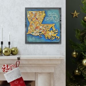 Louisiana Canvas Gallery Wraps &#8211; Louisiana Home Bedroom Office Living Room Wall Decor Canvas Art &#8211; Housewarming Gifts &#8211; LA New Home Gifts