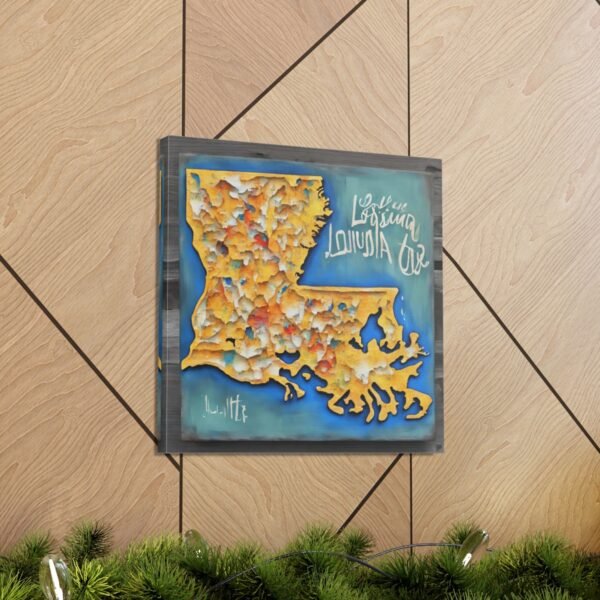 Louisiana Canvas Gallery Wraps &#8211; Louisiana Home Bedroom Office Living Room Wall Decor Canvas Art &#8211; Housewarming Gifts &#8211; LA New Home Gifts