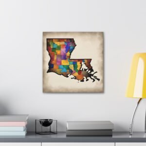 Louisiana Canvas Gallery Wraps &#8211; Louisiana Home Office Bedroom Living Room Wall Decor Canvas Art &#8211; Housewarming Gifts &#8211; LA New Home Gifts