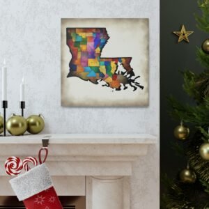 Louisiana Canvas Gallery Wraps &#8211; Louisiana Home Office Bedroom Living Room Wall Decor Canvas Art &#8211; Housewarming Gifts &#8211; LA New Home Gifts