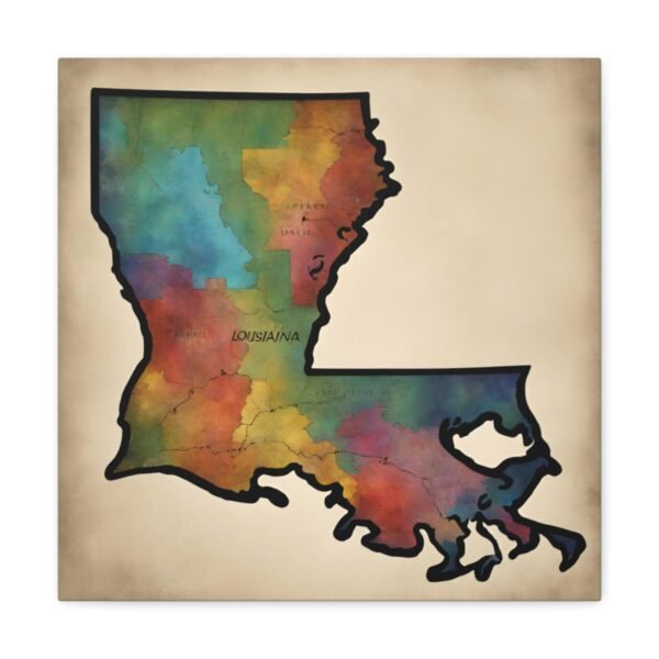 Louisiana Canvas Gallery Wraps &#8211; Louisiana Home Bedroom Living Room Office Wall Decor Canvas Art &#8211; Housewarming Gifts &#8211; LA New Home Gifts
