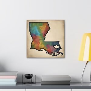 Louisiana Canvas Gallery Wraps &#8211; Louisiana Home Bedroom Living Room Office Wall Decor Canvas Art &#8211; Housewarming Gifts &#8211; LA New Home Gifts