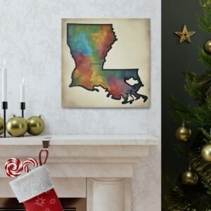 Louisiana Canvas Gallery Wraps &#8211; Louisiana Home Bedroom Living Room Office Wall Decor Canvas Art &#8211; Housewarming Gifts &#8211; LA New Home Gifts