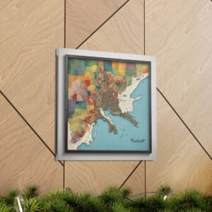 Massachusetts Canvas Gallery Wraps &#8211; Massachusetts Office Living Room Home Wall Decor Canvas Art &#8211; Housewarming Gifts &#8211; MA New Home Gifts