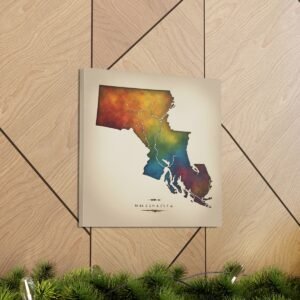 Massachusetts Canvas Gallery Wraps &#8211; Massachusetts Home Office Living Room Wall Decor Canvas Art &#8211; Housewarming Gifts &#8211; MA New Home Gifts
