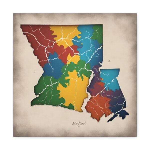 Maryland Canvas Gallery Wraps &#8211; Maryland Bedroom Living Room Home Office Wall Decor Canvas Art &#8211; Housewarming Gifts &#8211; MD New Home Gifts