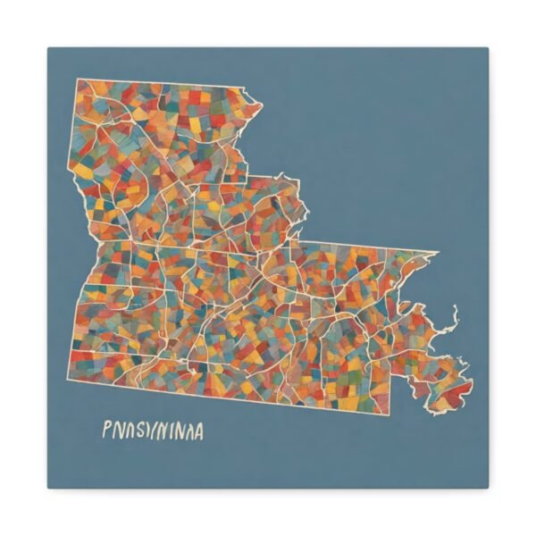 Pennsylvania Canvas Gallery Wraps &#8211; Pennsylvania Office Living Room Wall Decor Bedroom Home Canvas Art &#8211; Housewarming Gifts &#8211; PA Home Gifts