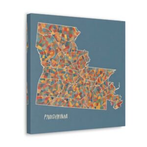 Pennsylvania Canvas Gallery Wraps &#8211; Pennsylvania Office Living Room Wall Decor Bedroom Home Canvas Art &#8211; Housewarming Gifts &#8211; PA Home Gifts