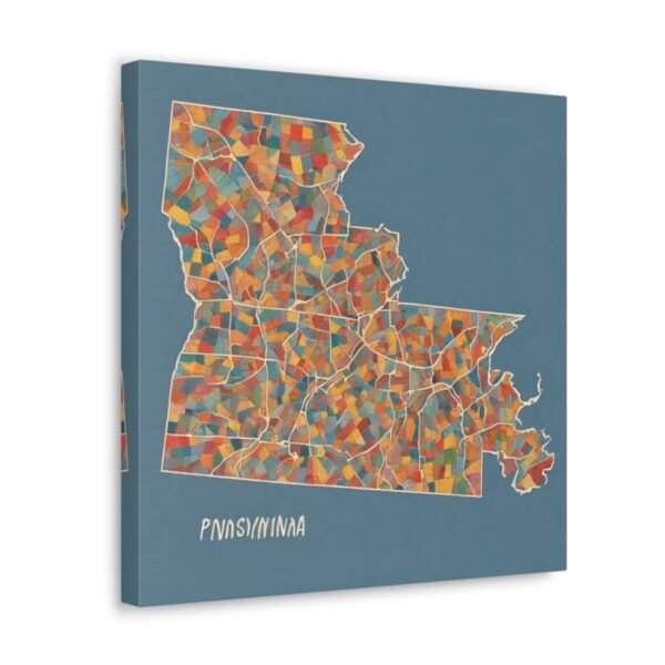 Pennsylvania Canvas Gallery Wraps &#8211; Pennsylvania Office Living Room Wall Decor Bedroom Home Canvas Art &#8211; Housewarming Gifts &#8211; PA Home Gifts