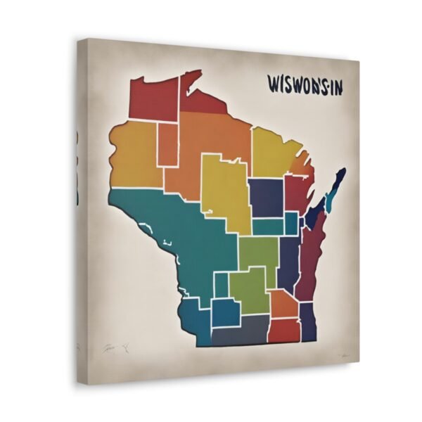 Wisconsin Canvas Gallery Wraps &#8211; Wisconsin Office Living Room Wall Decor Bedroom Home Canvas Art &#8211; Housewarming Gifts &#8211; WI New Home Gifts