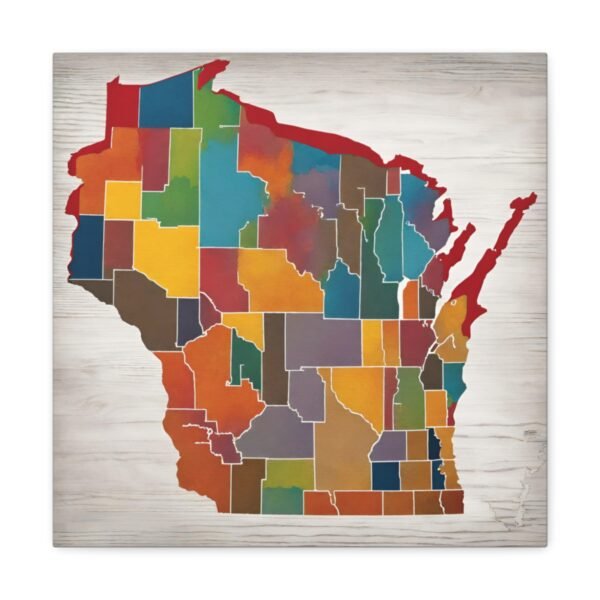 Wisconsin Canvas Gallery Wraps &#8211; Wisconsin Office Living Room Bedroom Wall Decor Home Canvas Art &#8211; Housewarming Gifts &#8211; WI New Home Gifts
