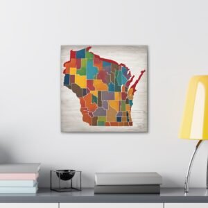 Wisconsin Canvas Gallery Wraps &#8211; Wisconsin Office Living Room Bedroom Wall Decor Home Canvas Art &#8211; Housewarming Gifts &#8211; WI New Home Gifts