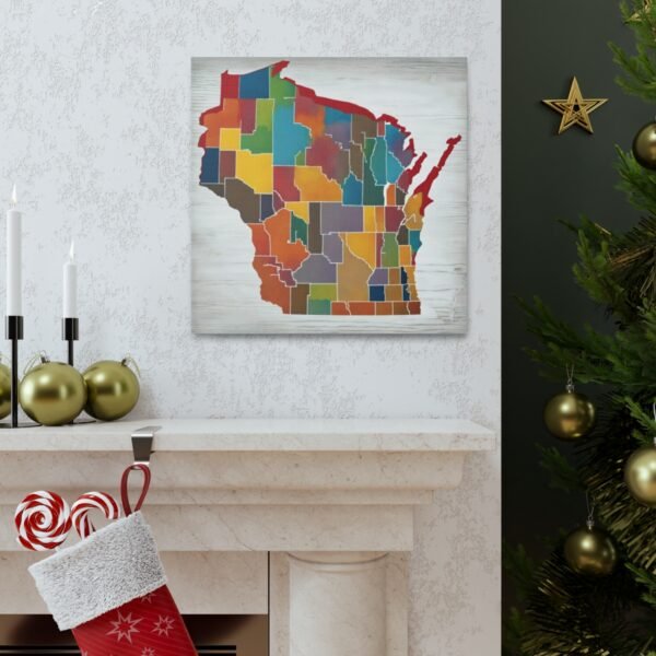 Wisconsin Canvas Gallery Wraps &#8211; Wisconsin Office Living Room Bedroom Wall Decor Home Canvas Art &#8211; Housewarming Gifts &#8211; WI New Home Gifts