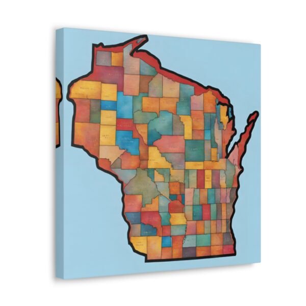 Wisconsin Canvas Gallery Wraps &#8211; Wisconsin Office Bedroom Living Room Wall Decor Home Canvas Art &#8211; Housewarming Gifts &#8211; WI New Home Gifts