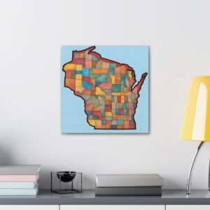Wisconsin Canvas Gallery Wraps &#8211; Wisconsin Office Bedroom Living Room Wall Decor Home Canvas Art &#8211; Housewarming Gifts &#8211; WI New Home Gifts