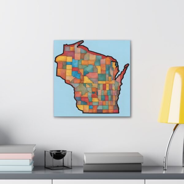 Wisconsin Canvas Gallery Wraps &#8211; Wisconsin Office Bedroom Living Room Wall Decor Home Canvas Art &#8211; Housewarming Gifts &#8211; WI New Home Gifts
