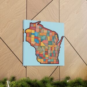 Wisconsin Canvas Gallery Wraps &#8211; Wisconsin Office Bedroom Living Room Wall Decor Home Canvas Art &#8211; Housewarming Gifts &#8211; WI New Home Gifts