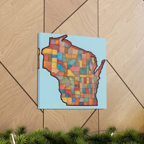 Wisconsin Canvas Gallery Wraps &#8211; Wisconsin Office Bedroom Living Room Wall Decor Home Canvas Art &#8211; Housewarming Gifts &#8211; WI New Home Gifts