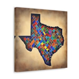 Texas Canvas Gallery Wraps &#8211; Texas Office Bedroom Living Room Wall Decor Home Bedroom Canvas Art &#8211; Housewarming Gifts &#8211; TX New Home Gifts