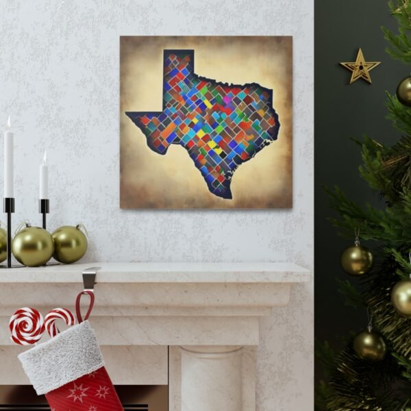 Texas Canvas Gallery Wraps &#8211; Texas Office Bedroom Living Room Wall Decor Home Bedroom Canvas Art &#8211; Housewarming Gifts &#8211; TX New Home Gifts