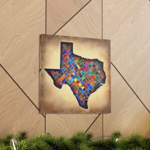Texas Canvas Gallery Wraps &#8211; Texas Office Bedroom Living Room Wall Decor Home Bedroom Canvas Art &#8211; Housewarming Gifts &#8211; TX New Home Gifts