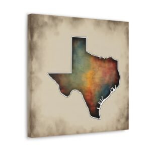 Texas Canvas Gallery Wraps &#8211; Texas Office Living Room Bedroom Wall Decor Home Canvas Art &#8211; Housewarming Gifts &#8211; TX New Home Gifts