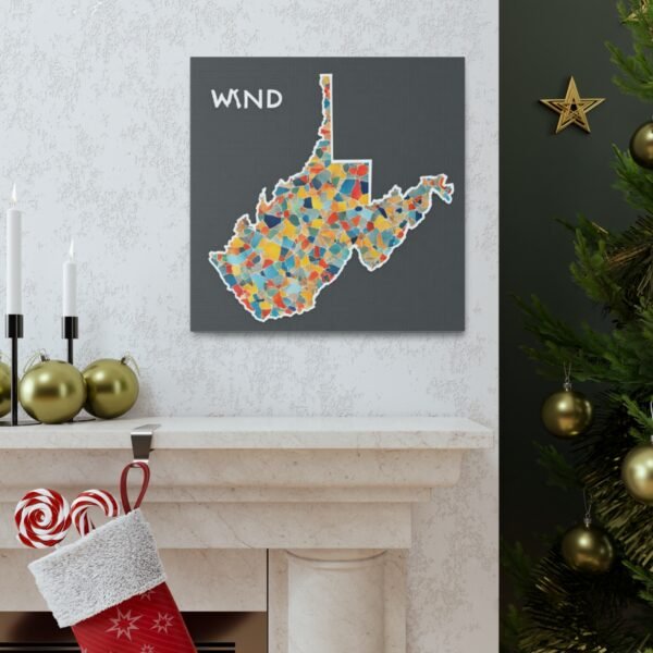 West Virginia Canvas Gallery Wraps &#8211; West Virginia Living Room Wall Decor Bedroom Office  Home Canvas Art &#8211; Housewarming Gifts &#8211; WV Gifts